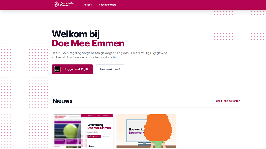 Startpagina Doe Mee webshop Emmen